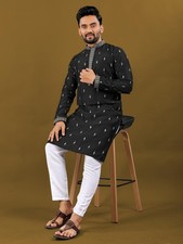 TRADITIONAL MENS PAKISTANI KURTA PYJAMA INDIAN SHERWANI SUIT WEDDING PARTY SIZE