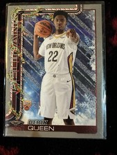 2025-26 Topps Holiday - Derik Queen #H173 Holiday Metallic Blue Glitter (RC)