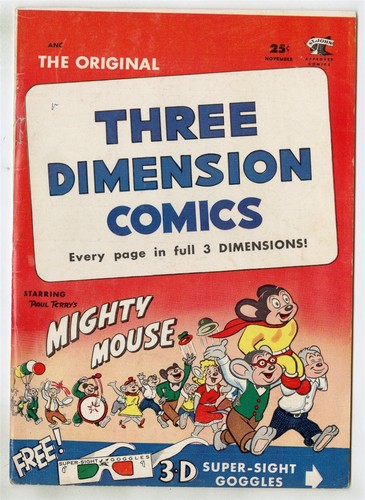 Three Dimension Comics #2 G+ 2.5 no glasses Mighty Mouse St. John Nov. 1953