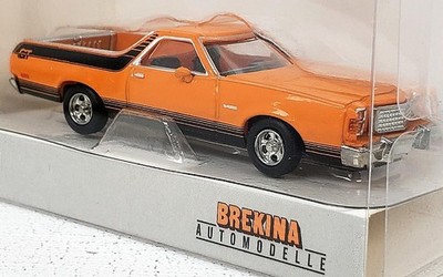 Brekina NEW HO 1/87 Scale 1977 Ford Ranchero in Orange & Black Finish