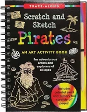 Scratch & Sketch Pirates (Trace - Spiral-bound, by Peter Pauper Press - Good