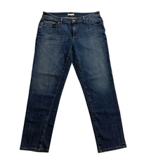 Eileen Fisher Jeans Womens 10 Blue Denim Mid Rise Organic Cotton Blend