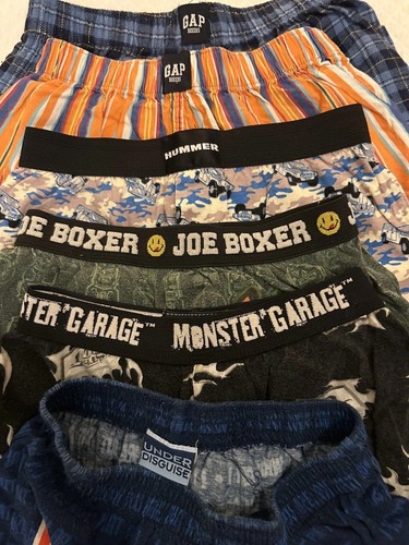 Lot of 7 Boys Med: 1 Gap Surf Shorts. 6 Boxer Briefs: Joe Boxer-Hummer & Others - Picture 2 of 18