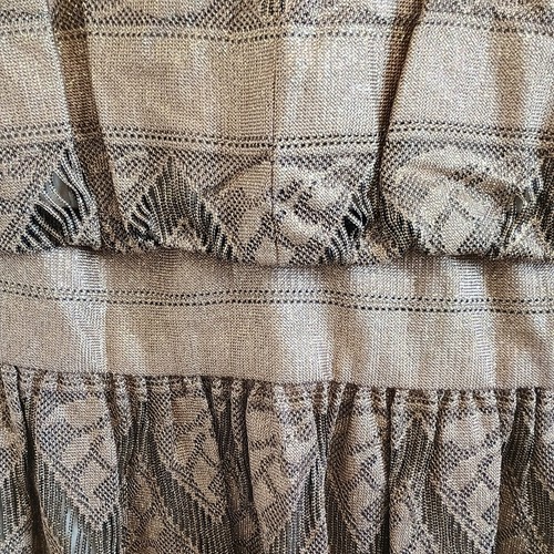 NWT Vintage Damianou Sparkly Gold Cutout Formal Flapper Dress Long Sleeve Size L - Picture 7 of 15