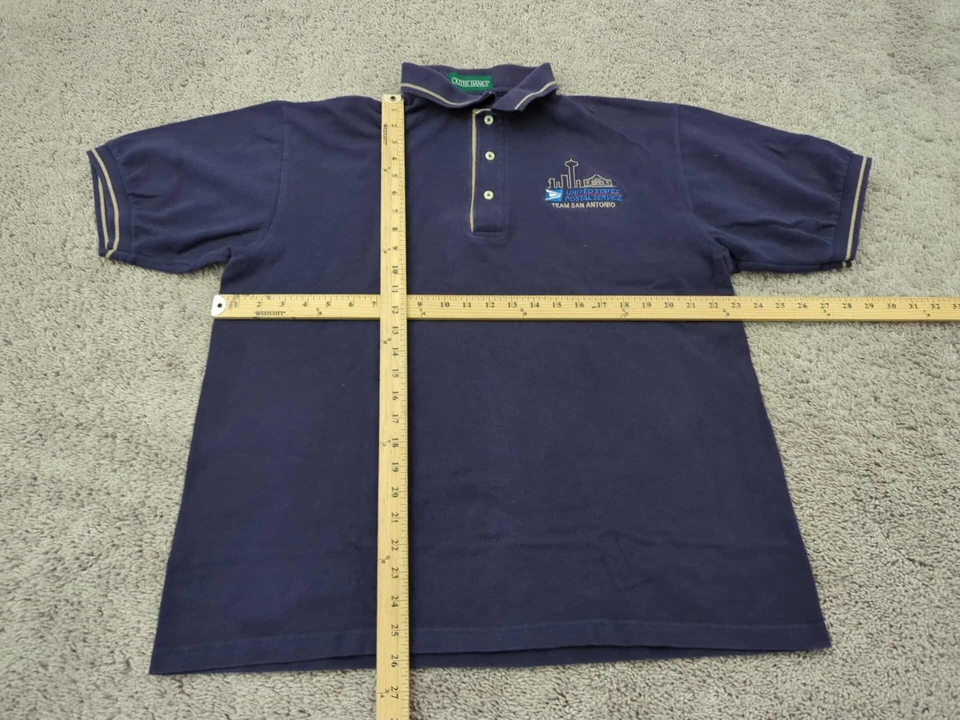 Винтажная мужская рубашка-поло почтовой службы США XL Team San Antonio Outer Banks сделано в США - Изображение 4 из 4