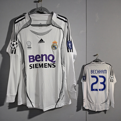 001 - R. Madrid 06/07 Home UEFA - White - Beckham #23 - Large (Run