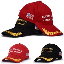 Donald Trump Hat 2025 MAGA RED BLACK  45-47 Cap Make America Great Again Aussi