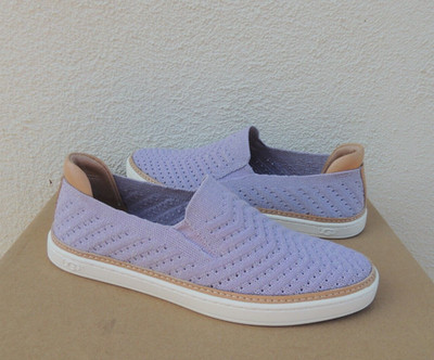 UGG SAMMY METALLIC CHEVRON STRETCH KNIT SLIP-ON SNEAKERS, US 10/ EUR 41 ~NIB