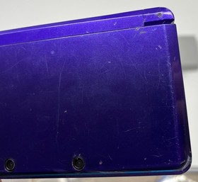 Nintendo 3DS (CTR-001) Midnight Purple w/ 2GB SD Card + NEW CHARGER - WORN