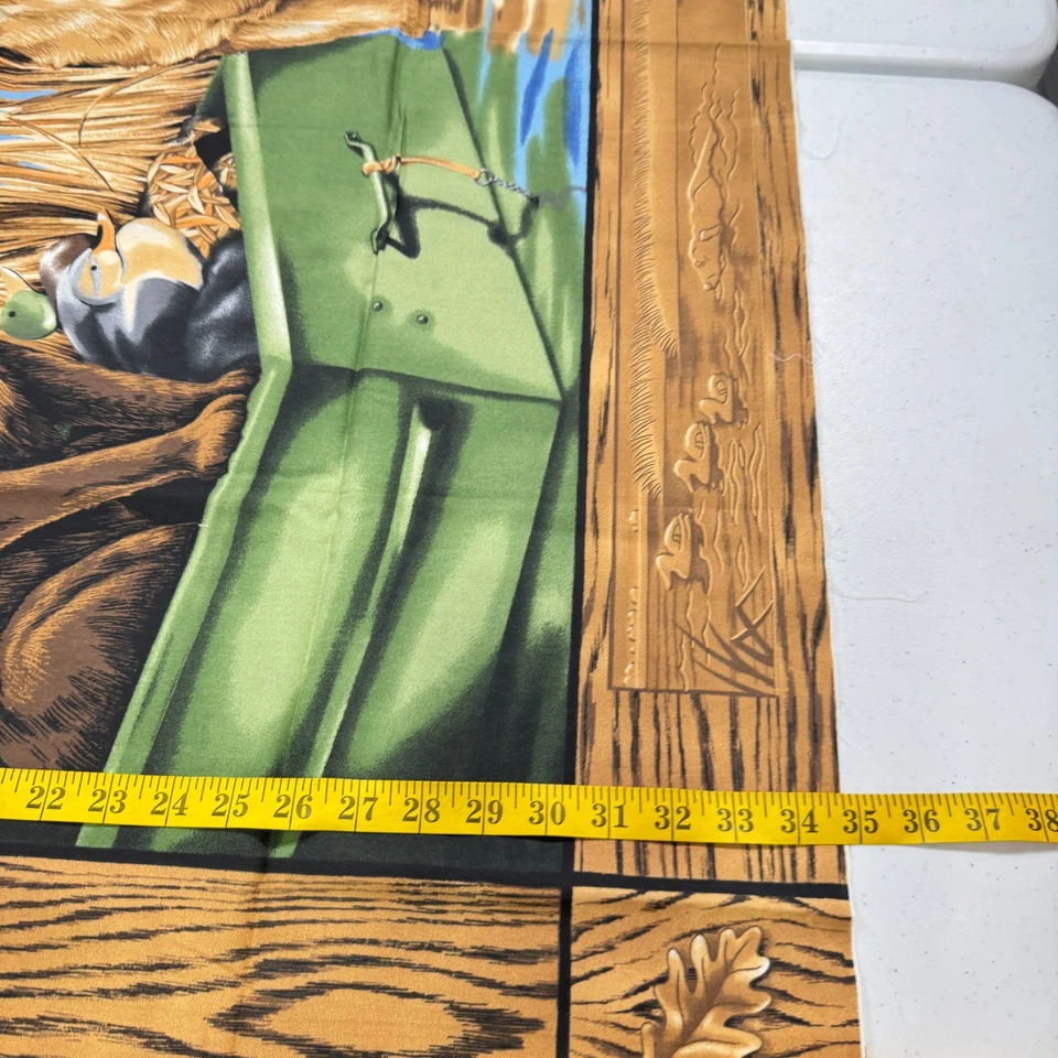 пружины ткани панели хлопок коричневый синий собаки щенок озеро на открытом воздухе птица - Изображение 3 из 4