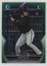 2023 Bowman Draft Chrome Green Refractor 76/99 Jake Deleo #BDC-158 03j5