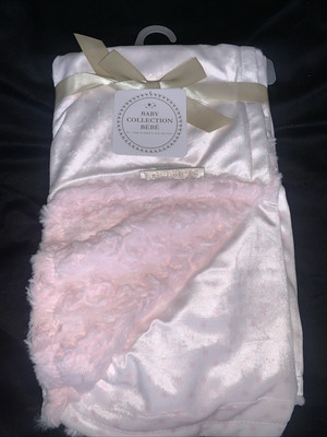 Blankets and Beyond Soft Pink Baby Blanket Rosette Texture Plush Swaddle Cozy