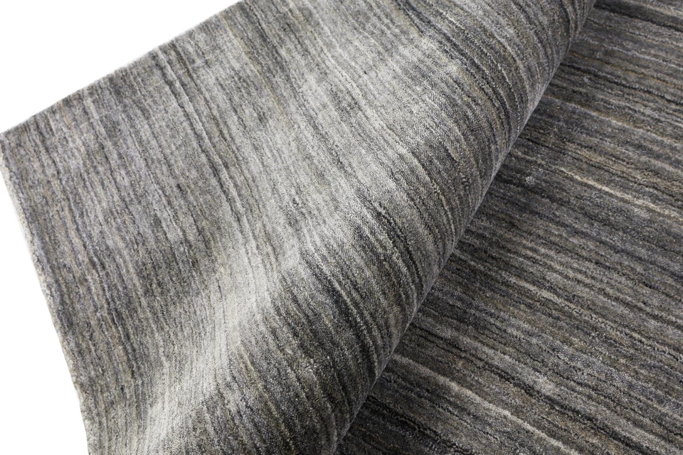 Teppich Palerrmo mit Glanzeffekt 170x230 cm Wolle Viscose Handgewebt Tapijt grau - Bild 1 von 4