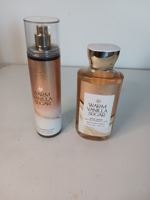 Bath And Body Works Body Wash10 Oz Fine Fragrance Mist 8 Oz Warm Vanilla Sugar