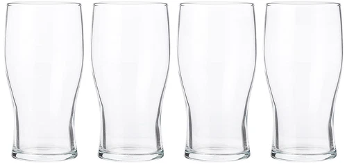 4x Pasabahce Tulip Beer Glass 560ml (20oz) Tempered Glass. Shock Resistant.