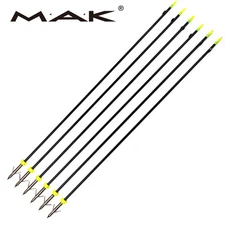 6x 33"Bow Hunting Fishing Arrow Shooting Archery Fiberglass Broadhead Arrow Tips