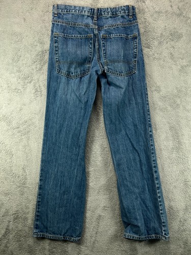 Old Navy Didley Bootcut Boys Jeans 16 Adjustable Waist Blue Jeans Distress 28x29 - Picture 3 of 10