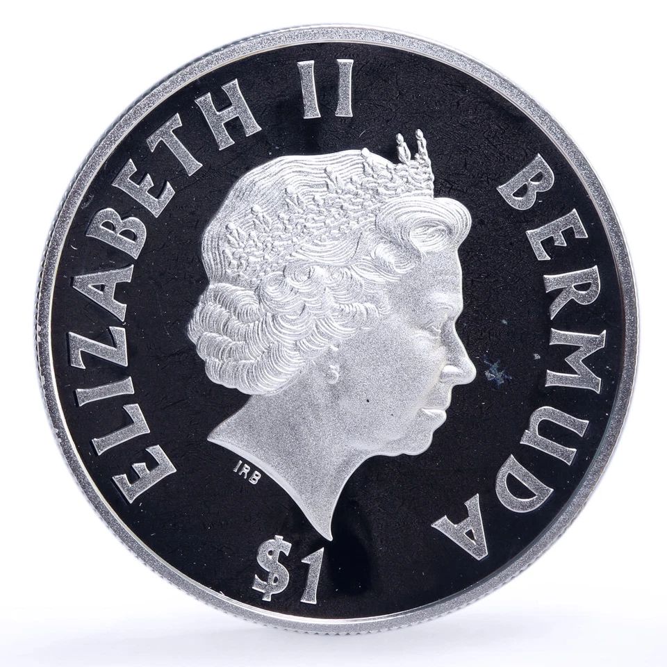 Bermuda 1 dollar Seafaring Ship Clipper Tall Ships proof silver coin 2000 - Image 2 of 4