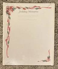 Creative Memories 8 x 10 ~ HOLIDAY SCRAPBOOK ALBUM PAGES ~ Memories Holly Border
