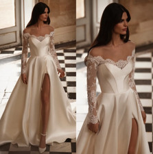 Vintage A Line Wedding Dresses for bride Spaghetti Ruffle Sequins Lace Wedding