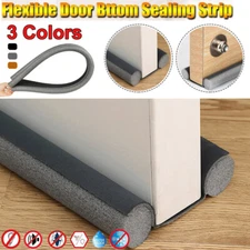 Under Door Bottom Seal Strip Stopper Adjustable Twin Door Draft Guard Soundproof