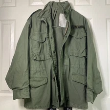 US Army Jacket Coat Mens Small Military Cold Weather Green Field Short hoodie