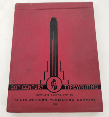 20TH CENTURY TYPEWRITING Textbook HC 1933 Second Edition Lessons and Practice