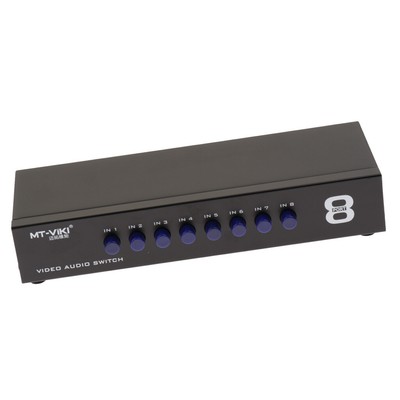AV Schalter 8 In 1 Out Audio Video Selector Metall Cinch Switcher Für TV