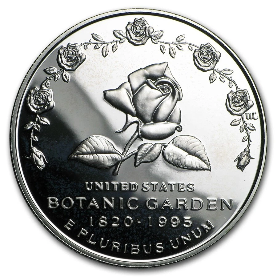 1997-P Botanical Garden $1 Silver Commem Proof - w/Box & COA - Image 2 of 3