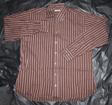 Burberry London Mens Long Sleeve Button Front Striped Shirt Size Large