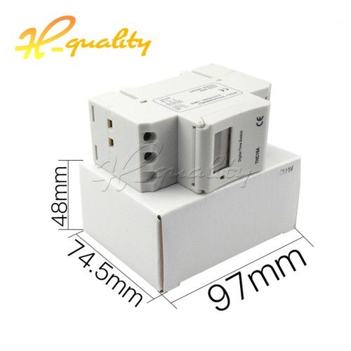 THC15A DIN Rail Mounting Digital Programmable Timer Switch DC 12V/AC 110 220V - Picture 5 of 7