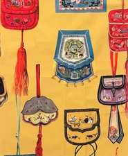 MANUEL CANOVAS Maio Safran Chinese Red Cotton Remnant New