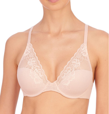 Natori 34DDD Avail Full Fit Lace Covered Bra NWOT 741258 Cameo Rose