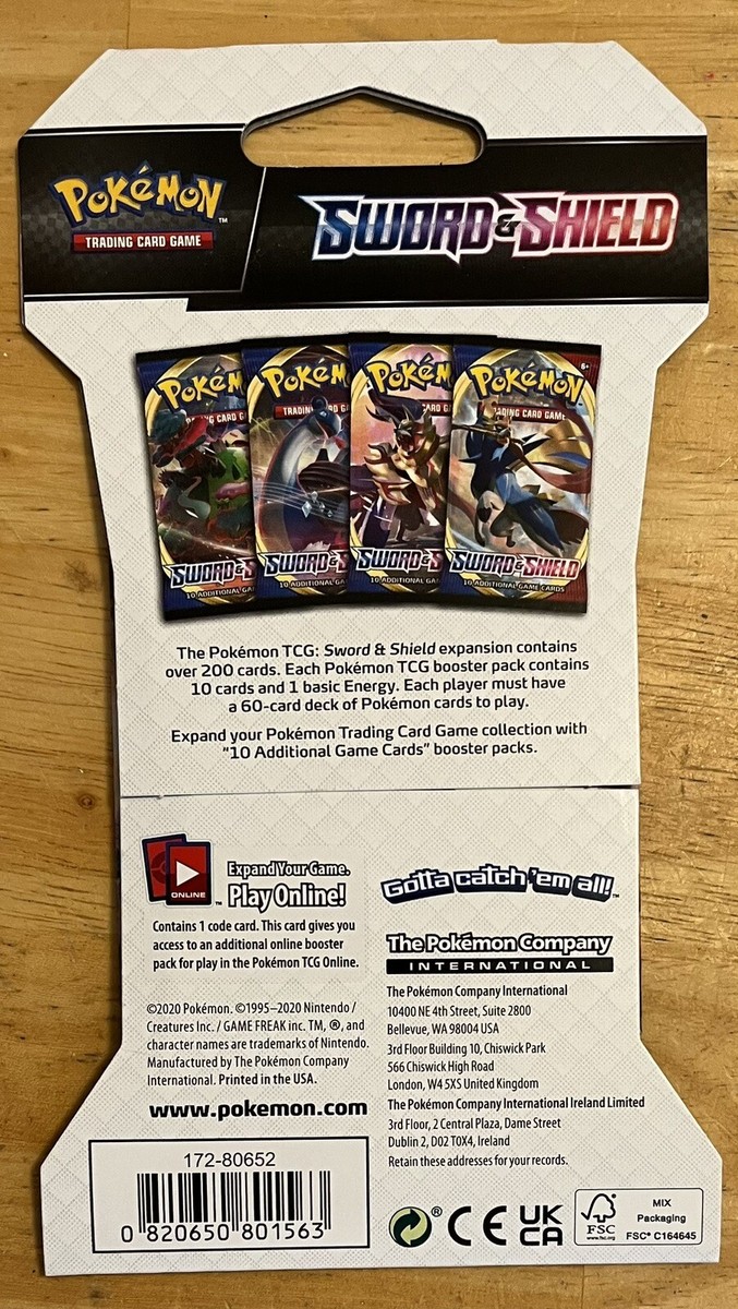Pokémon TCG: Sword & Shield Blister Booster, NIP A-7 | eBay