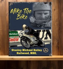 MIKE HAILWOOD LEGEND TT MOTORCYCLE mike the bike Vintage Metal Sign RS296