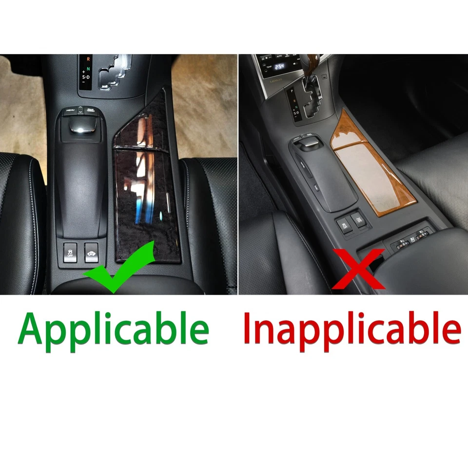 Panel de cambio de marchas consola fibra de carbono real 8 piezas moldura para Lexus RX350 RX450h 10-15 Foto 3 de 4