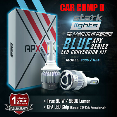 Stark 90W 9600LM LED 8000K New Blue Chip Headlight Conversion Kit - 9006 HB4 (A)