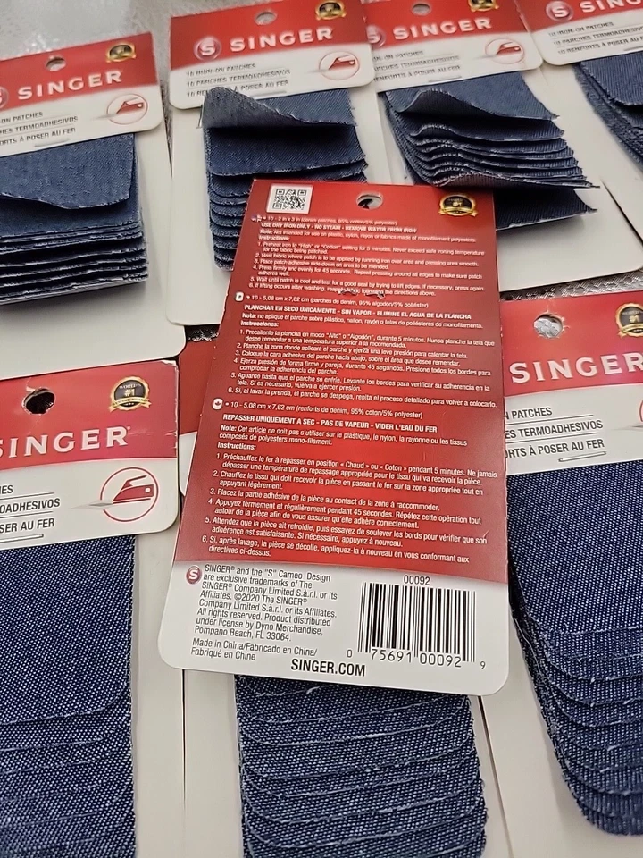 Singer Denim Patchettes for Jean Repair #00092  2"x3" 11 Packs of 10 (110 Total) - Image 3 of 3