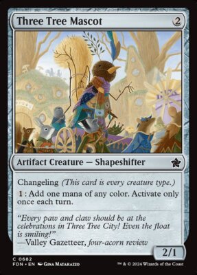 MTG Foundations C Three Tree Mascot #0682 PLAYSET 4X X4