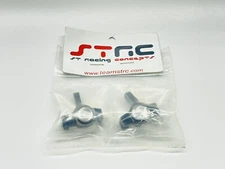 Strc STA31381BK Axial SCX10 II Aluminum Front Steering Knuckles (Black) #8859