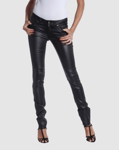 MOSCHINO Jeans Nere Pantaloni in Ecopelle Leggings Lucidi tg.30 | eBay