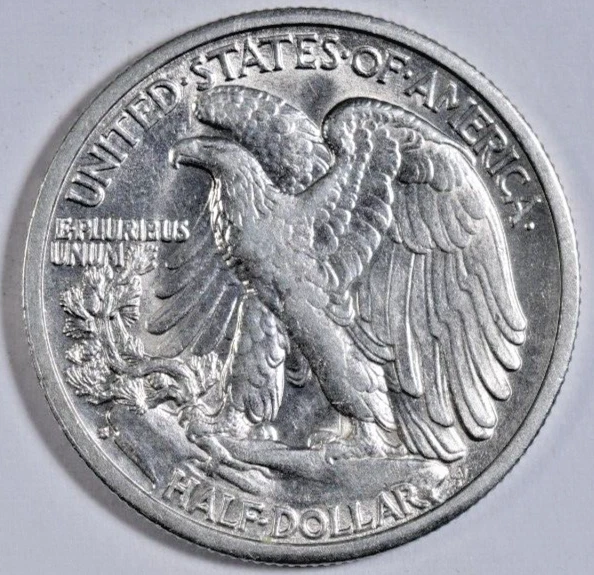 Medio dólar caminando 1929-S ~ bonita opción brillante au+ ¡sobre sin circular! INV#10 Foto 2 de 2