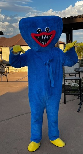Huggy Wuggy Mascot Costume Party Game Character Fancy Dress Adults Outfit
