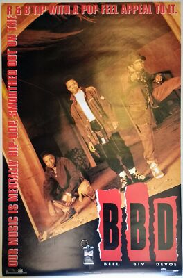 Bell Biv Devoe Poster 1991 Sealed Original Vintage Promo