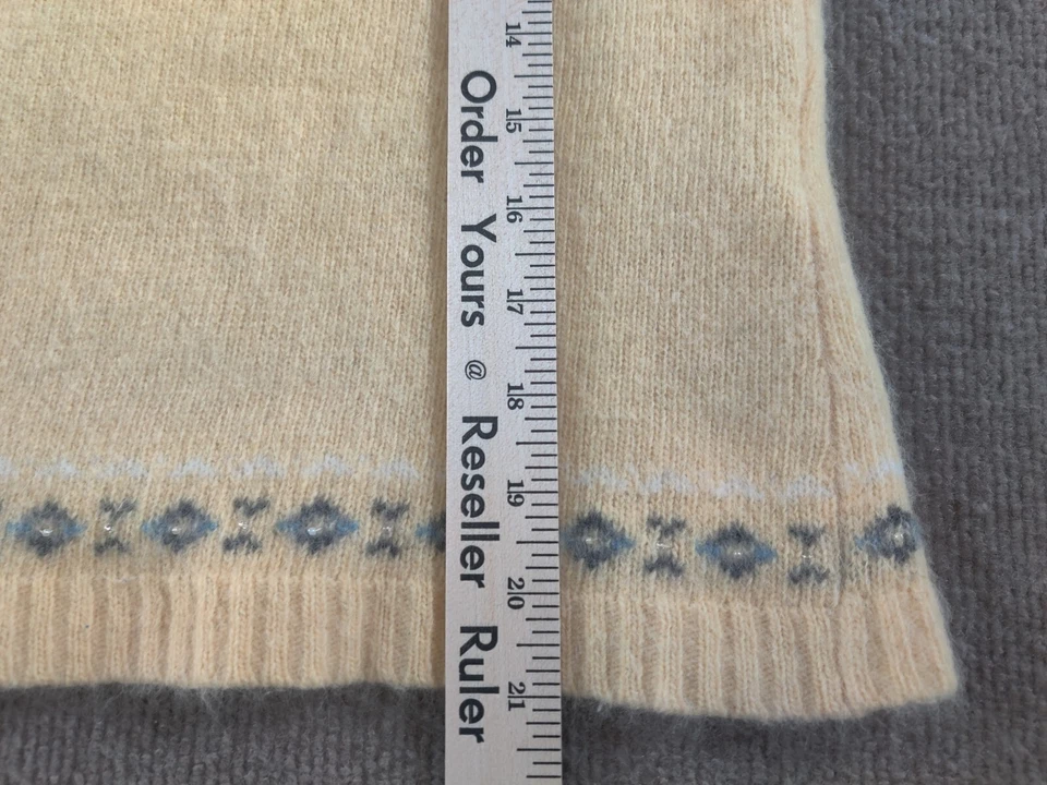 Casual Corner Sleeveless Sweater Vest Woman L Wool Angora Lambswool Blend Yellow Foto 4 de 4