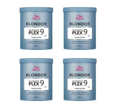 Wella Blondor BlondorPlex 4x800 g Blondierpulver Powder Lightener Anti Gelbsti