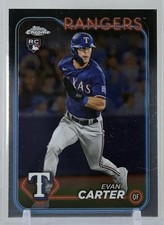 Evan Carter 2024 Topps Chrome #136 Rookie Card (RC) Texas Rangers MLB