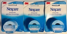3pk 3M Nexcare Tape Sensitive Skin Pain Free Removal Hypoallergenic
