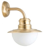 AußEnleuchte Messing WeißEs Glas Maritim Wand Lampe Laterne Hof Haus Pella
