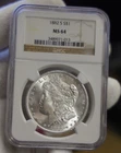 1882 S US Morgan Silver Dollar $1 NGC MS64